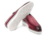 Paul Parkman Men's Smart Casual Perforated Leather Loafers Purple (ID#186-PR-PUR)