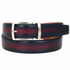 Paul Parkman Men's Dual Color Patina Hand-Painted Leather Belt (ID#B01-H)