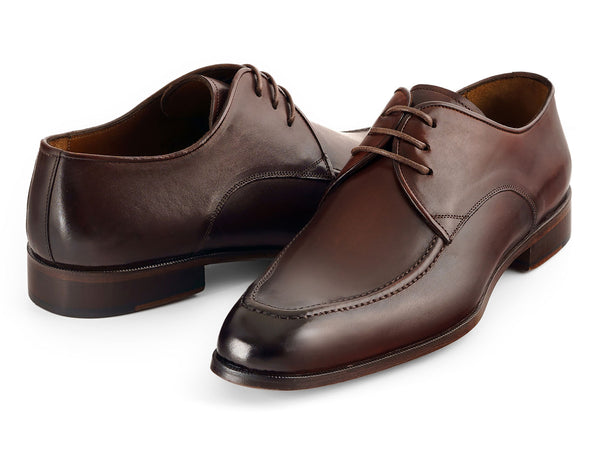 Paul Parkman Brown & Bordeaux Leather Apron Derby Shoes (ID