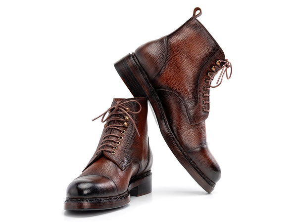 Paul Parkman Men's Black Floater Leather Side Zipper Boots - BT6499-BLK