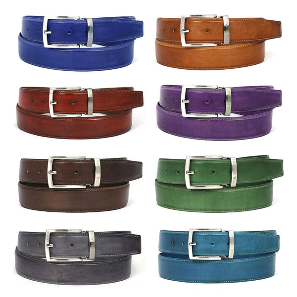 Paul Parkman Men's Handmade Leather Belt Hand-Painted Multiple Colors (ID#B01-A)