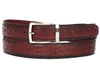 Paul Parkman Men's Handmade Genuine Ostrich Skin Belt Multiple Colors (ID#B04)