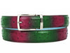Paul Parkman Men's Handmade Genuine Ostrich Skin Belt Multiple Colors (ID#B04)