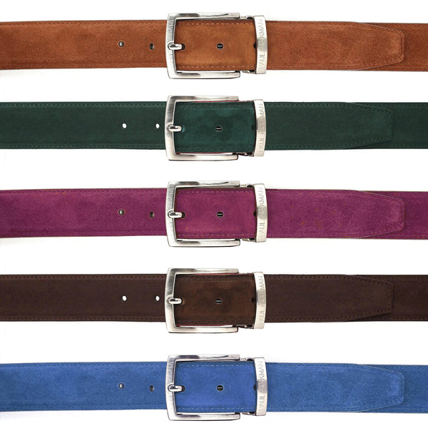 Paul Parkman Men's Handmade Premium Suede Belt Multiple Colors (ID#B06)
