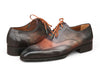 Paul Parkman Men's Goodyear Welted Wingtip Oxford Shoes Green & Brown (ID#E271)