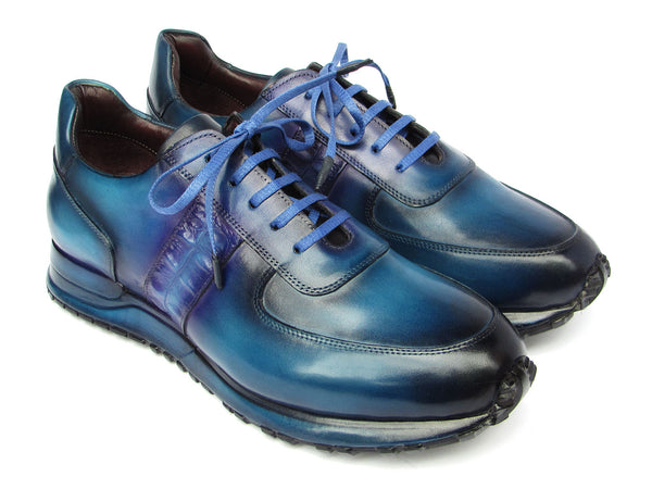 Paul Parkman Men's Turquoise & Purple Patina Sneakers (ID#LP207TQP)