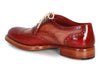 Paul Parkman Men's Wingtip Oxfords Bordeaux & Camel (ID#027B)
