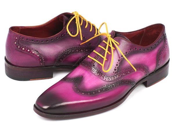 Paul Parkman Men's Wingtip Oxfords Lilac Handpainted Calfskin (ID#228-LIL) EU 40 - US 7.5 Paul Parkman Men's Wingtip Oxfords Lilac Handpainted Calfskin (ID#228-LIL) EU 40 - US 7.5