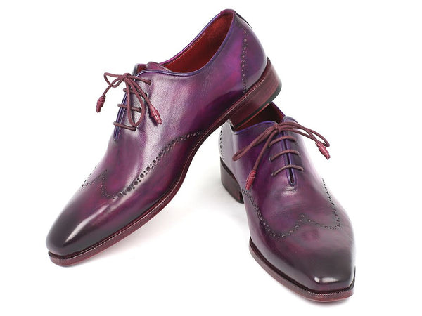 Paul Parkman Men's Purple Wingtip Oxfords (ID#84HT12) EU 44 - US 10.5 / 11