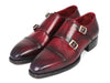 Paul Parkman Triple Leather Sole Hand-Welted Cap Toe Monkstrap Shoes (ID#LX77MNK)