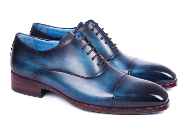Paul Parkman Men's Captoe Oxfords Blue & Turquoise (ID#1744