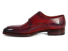 Paul Parkman Men's Double Monkstrap Shoes Black & Bordeaux (ID#PP3851)