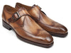 Paul Parkman Wingtip Single Monkstraps Brown & Camel (ID#98F54-BRW)