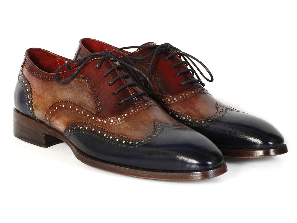 Paul Parkman Men's Three Tone Wingtip Oxfords (ID#PP2278)
