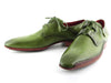 Paul Parkman Ghillie Lacing Handsewn Shoes Green (ID#022-GREEN)
