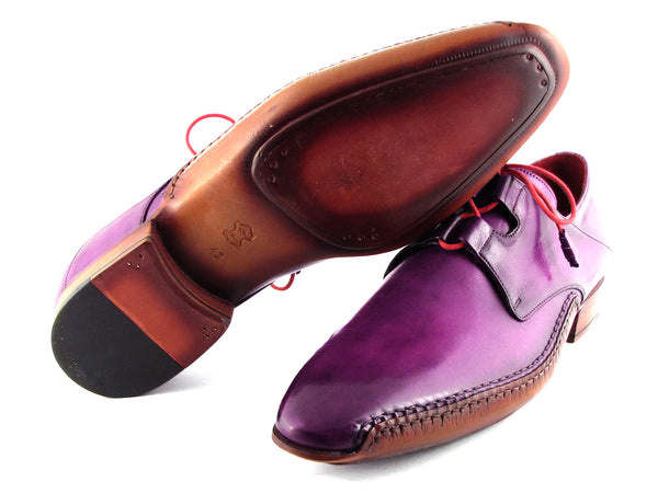 Paul Parkman Men's Ghillie Lacing Side Handsewn Dress Shoes - Burgundy Leather Upper and Leather Sole (ID#022-BUR) main image 0