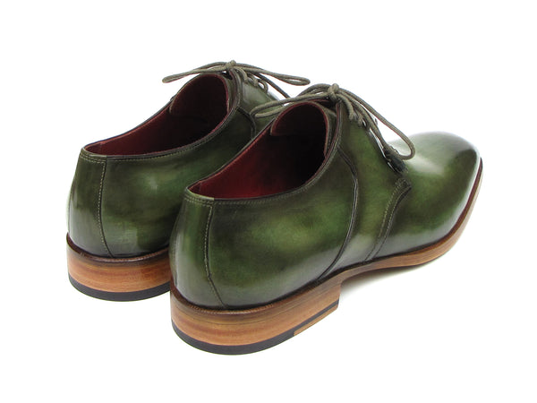 Paul Parkman Goodyear Welted Green Genuine Ostrich Derby Shoes (ID#31VL74) EU 46 - US 12 / 12.5