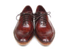Paul Parkman Men's Side Handsewn Split-toe Burgundy Oxfords (ID#054-BUR)