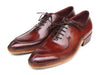 Paul Parkman Men's Side Handsewn Split-toe Burgundy Oxfords (ID#054-BUR)