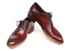 Paul Parkman Men's Side Handsewn Split-toe Burgundy Oxfords (ID#054-BUR)