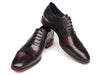 Paul Parkman Men's Captoe Oxfords Black Purple Shoes (ID#074-PURP-BLK)