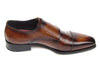 Paul Parkman Men's Brown Crocodile Embossed Calfskin Double Monkstrap (ID#045-APR-BRW)