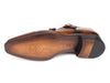 Paul Parkman Men's Brown Crocodile Embossed Calfskin Double Monkstrap (ID#045-APR-BRW)