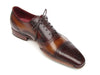 Paul Parkman Men's Captoe Oxfords Brown Hand Painted Shoes (ID#5032-BRW)