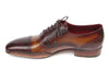Paul Parkman Men's Captoe Oxfords Brown Hand Painted Shoes (ID#5032-BRW)