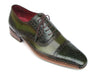 Paul Parkman Men's Side Handsewn Captoe Oxfords Green (ID#5032-GREEN)