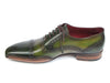 Paul Parkman Men's Side Handsewn Captoe Oxfords Green (ID#5032-GREEN)