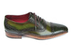 Paul Parkman Men's Side Handsewn Captoe Oxfords Green (ID#5032-GREEN)