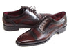 Paul Parkman Men's Captoe Oxfords Bordeaux & Brown Hand-Painted (ID#024-BRWBRD)