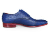 Paul Parkman Sax Blue Genuine Ostrich Double Monkstraps (ID#37U33)