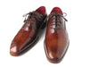 Paul Parkman Plain Toe Brown Calfskin Oxfords (ID#019-BRW)