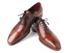 Paul Parkman Plain Toe Brown Calfskin Oxfords (ID#019-BRW)