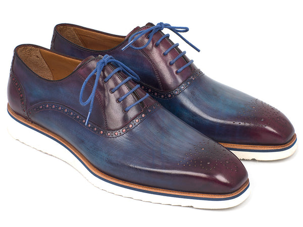 Paul Parkman Smart Casual Oxford Shoes For Men Blue Purple (ID#184SNK-BLU)