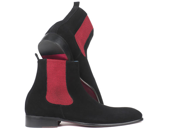 Paul Parkman Black Suede Chelsea Boots - SD841BLK