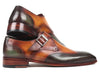Paul Parkman Single Monkstraps Green & Camel (ID#944-GRN-CML)