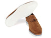 Paul Parkman Men's Smart Casual Tassel Loafers Camel Suede (ID#181-CML-SD)