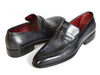 Paul Parkman Gray & Black Men's Loafers (ID#068-GRAY)
