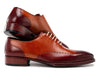 Paul Parkman Goodyear Welted Wingtip Oxfords Bordeaux & Camel (ID#081-RDT)