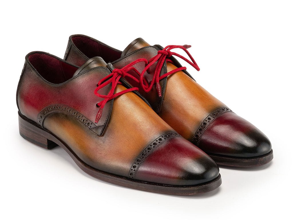 Paul Parkman Men's Multicolored Cap Toe Derby Shoes (ID#1247-MLT)