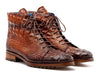 Paul Parkman Men's Brown Croco Embossed Leather Boots (12811-BRW)