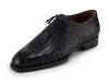 Paul Parkman Black Woven Leather Hand-Welted Oxford Shoes for Men (ID#144WN72)