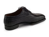 Paul Parkman Black Woven Leather Hand-Welted Oxford Shoes for Men (ID#144WN72)