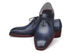 Paul Parkman Norwegian Welted Seamless Wholecut Oxford Shoes Navy Blue (ID#1549-NVY)