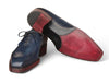 Paul Parkman Norwegian Welted Seamless Wholecut Oxford Shoes Navy Blue (ID#1549-NVY)