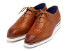 Paul Parkman Men's Woven Leather Smart Casual Shoes Camel Brown (ID#182-WVN-CML)