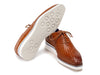 Paul Parkman Men's Woven Leather Smart Casual Shoes Camel Brown (ID#182-WVN-CML)